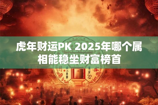 虎年财运PK 2025年哪个属相能稳坐财富榜首