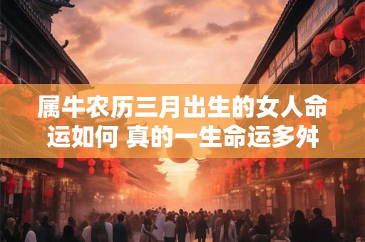 属牛农历三月出生的女人命运如何 真的一生命运多舛吗