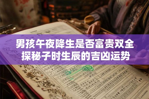 男孩午夜降生是否富贵双全 探秘子时生辰的吉凶运势