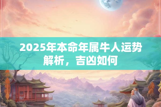 2025年本命年属牛人运势解析，吉凶如何
