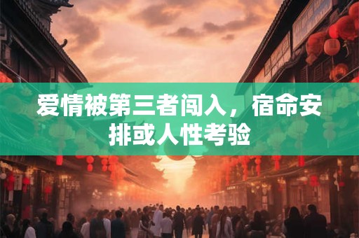 爱情被第三者闯入，宿命安排或人性考验