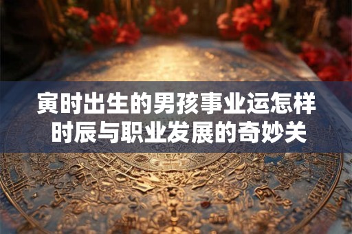 寅时出生的男孩事业运怎样 时辰与职业发展的奇妙关联