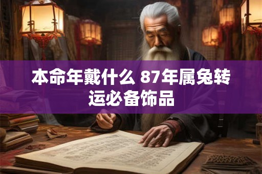 本命年戴什么 87年属兔转运必备饰品