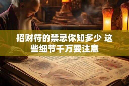 招财符的禁忌你知多少 这些细节千万要注意