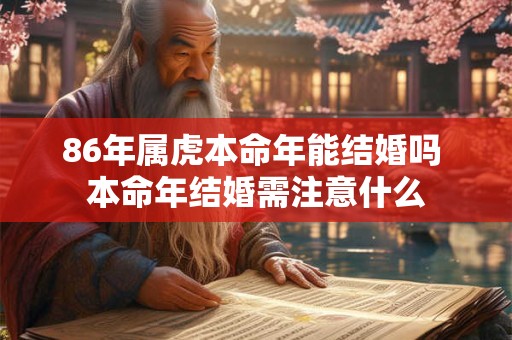 86年属虎本命年能结婚吗 本命年结婚需注意什么