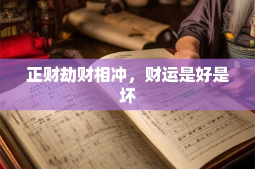 正财劫财相冲，财运是好是坏