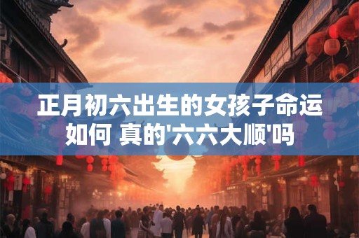 正月初六出生的女孩子命运如何 真的'六六大顺'吗