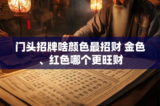 门头招牌啥颜色最招财 金色、红色哪个更旺财