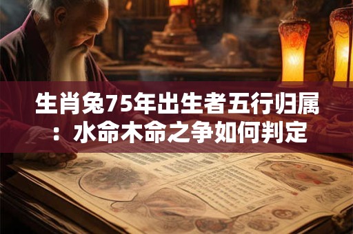 生肖兔75年出生者五行归属：水命木命之争如何判定