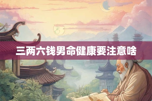 三两六钱男命健康要注意啥