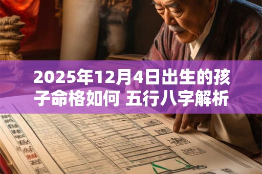 2025年12月4日出生的孩子命格如何 五行八字解析