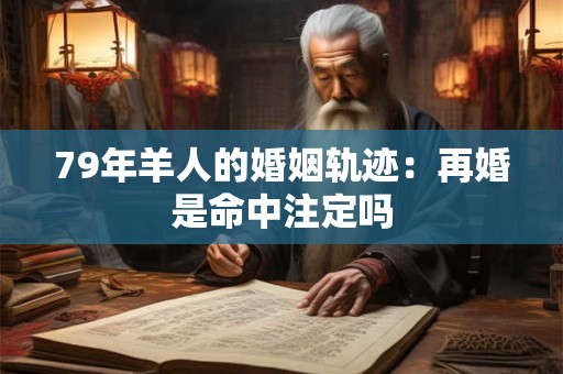 79年羊人的婚姻轨迹：再婚是命中注定吗