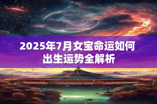 2025年7月女宝命运如何 出生运势全解析
