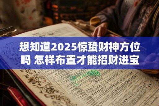 想知道2025惊蛰财神方位吗 怎样布置才能招财进宝