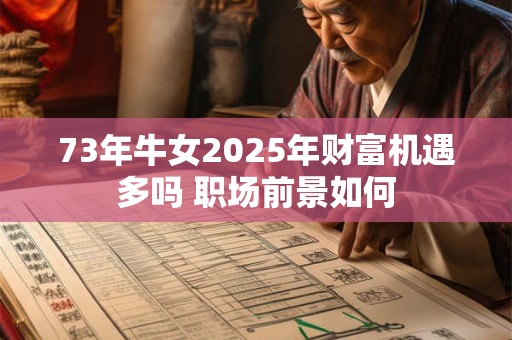 73年牛女2025年财富机遇多吗 职场前景如何