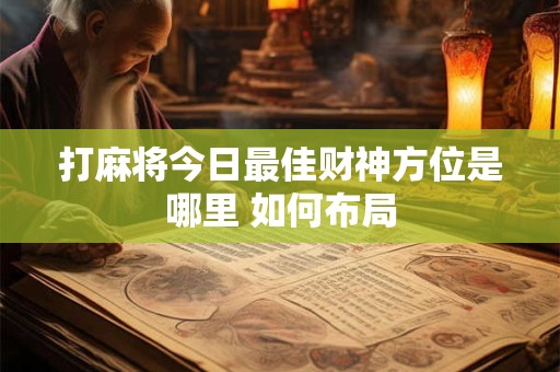 打麻将今日最佳财神方位是哪里 如何布局