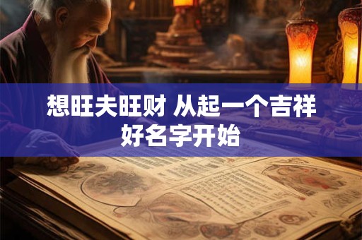 想旺夫旺财 从起一个吉祥好名字开始
