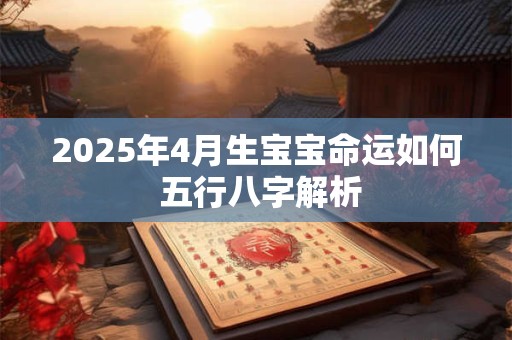 2025年4月生宝宝命运如何 五行八字解析
