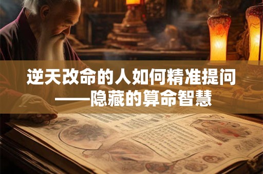 逆天改命的人如何精准提问 ——隐藏的算命智慧