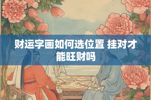 财运字画如何选位置 挂对才能旺财吗