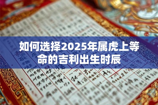 如何选择2025年属虎上等命的吉利出生时辰