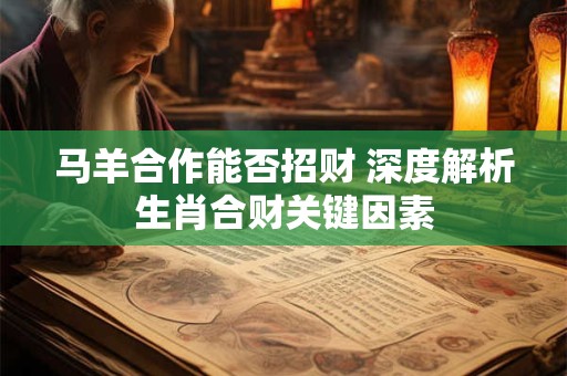马羊合作能否招财 深度解析生肖合财关键因素