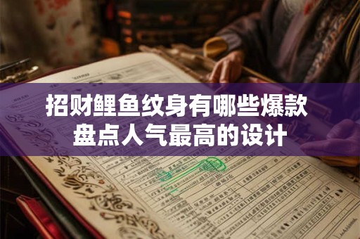 招财鲤鱼纹身有哪些爆款 盘点人气最高的设计