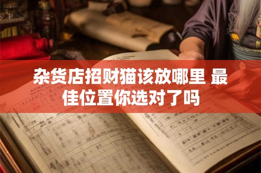 杂货店招财猫该放哪里 最佳位置你选对了吗
