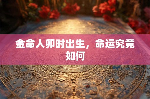 金命人卯时出生，命运究竟如何