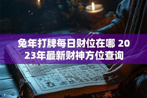 兔年打牌每日财位在哪 2023年最新财神方位查询