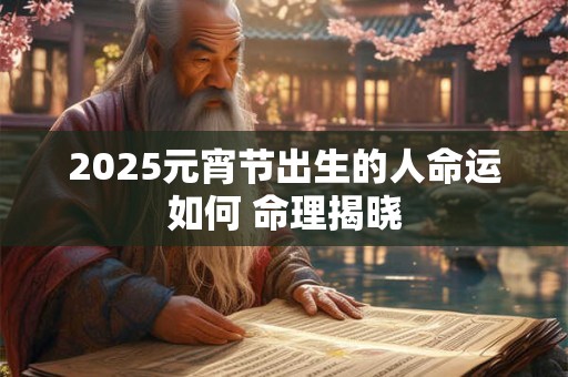 2025元宵节出生的人命运如何 命理揭晓