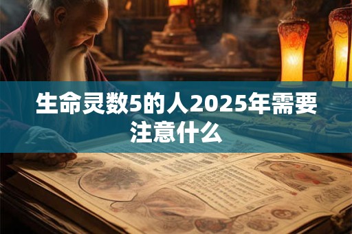 生命灵数5的人2025年需要注意什么