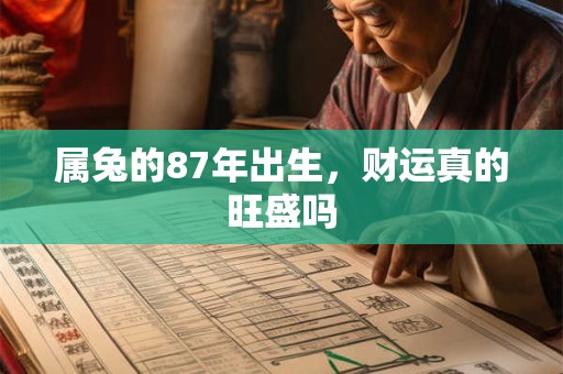 属兔的87年出生，财运真的旺盛吗