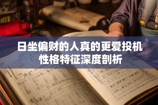 日坐偏财的人真的更爱投机 性格特征深度剖析