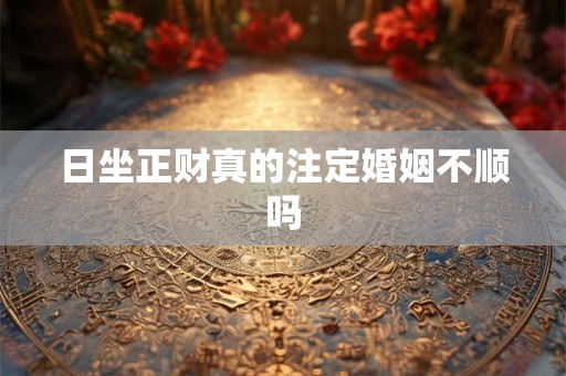 日坐正财真的注定婚姻不顺吗