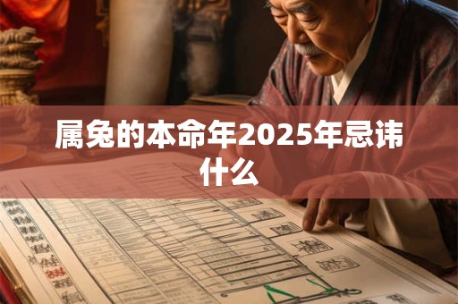 属兔的本命年2025年忌讳什么 属兔的本命年2025年忌讳什么