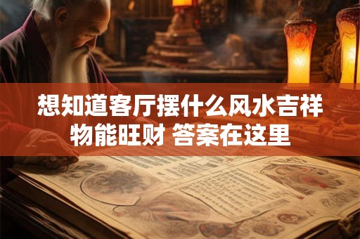 想知道客厅摆什么风水吉祥物能旺财 答案在这里