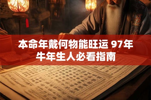本命年戴何物能旺运 97年牛年生人必看指南