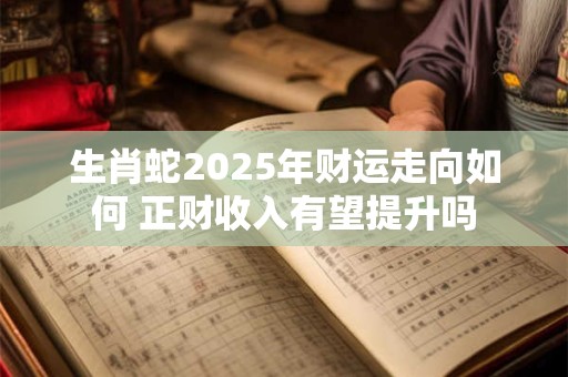 生肖蛇2025年财运走向如何 正财收入有望提升吗