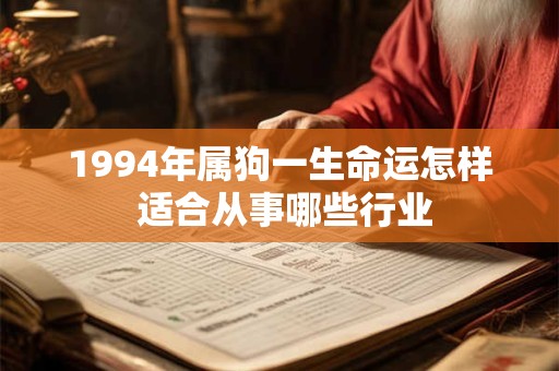 1994年属狗一生命运怎样 适合从事哪些行业