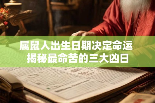属鼠人出生日期决定命运 揭秘最命苦的三大凶日