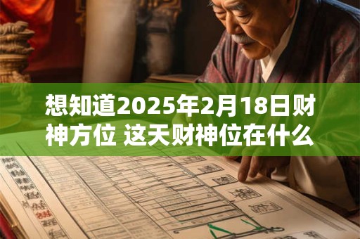 想知道2025年2月18日财神方位 这天财神位在什么方向