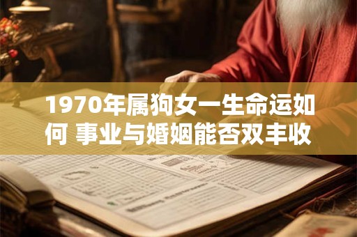 1970年属狗女一生命运如何 事业与婚姻能否双丰收