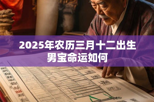 2025年农历三月十二出生男宝命运如何