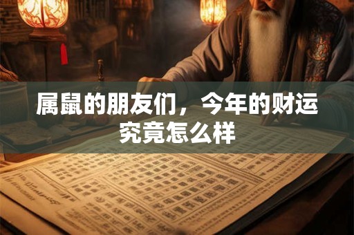 属鼠的朋友们，今年的财运究竟怎么样