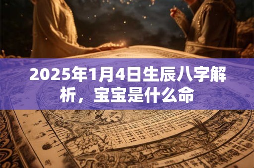 2025年1月4日生辰八字解析，宝宝是什么命