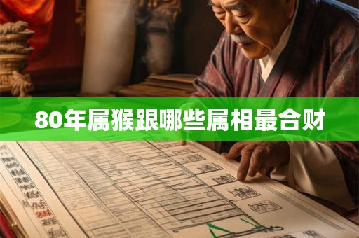 80年属猴跟哪些属相最合财