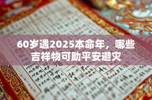 60岁遇2025本命年，哪些吉祥物可助平安避灾