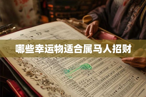 哪些幸运物适合属马人招财