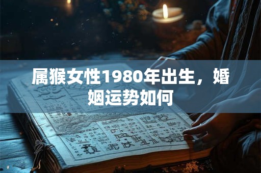 属猴女性1980年出生，婚姻运势如何